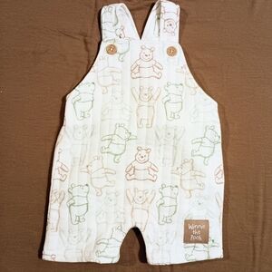 Disney Pooh Bear Baby Quilted Overalls